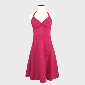 J Crew Halter Embossed Cotton Dress